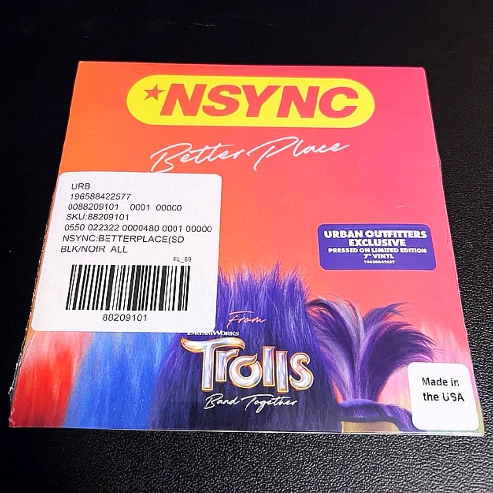 NSYNC (JUSTIN TIMBERLAKE) – BETTER PLACE VINYL 7"- NEW